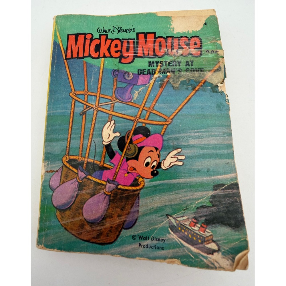 Walt Disney Mickey Mouse Mystery at Dead Mans Cove Big Little Book 1980 Whitman